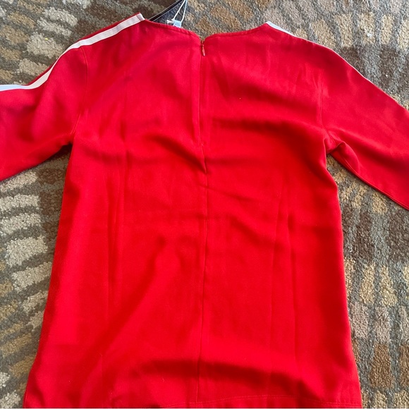 Adidas Red 3 Stripes Tee Jersey - Picture 8 of 13